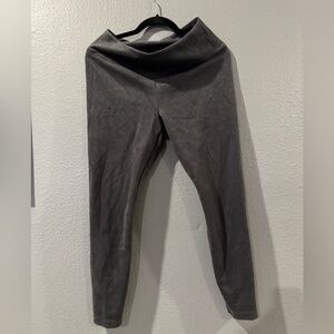 White House Black Market Grey Suede leggings. Size 10p